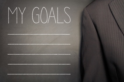 Goals and businessman